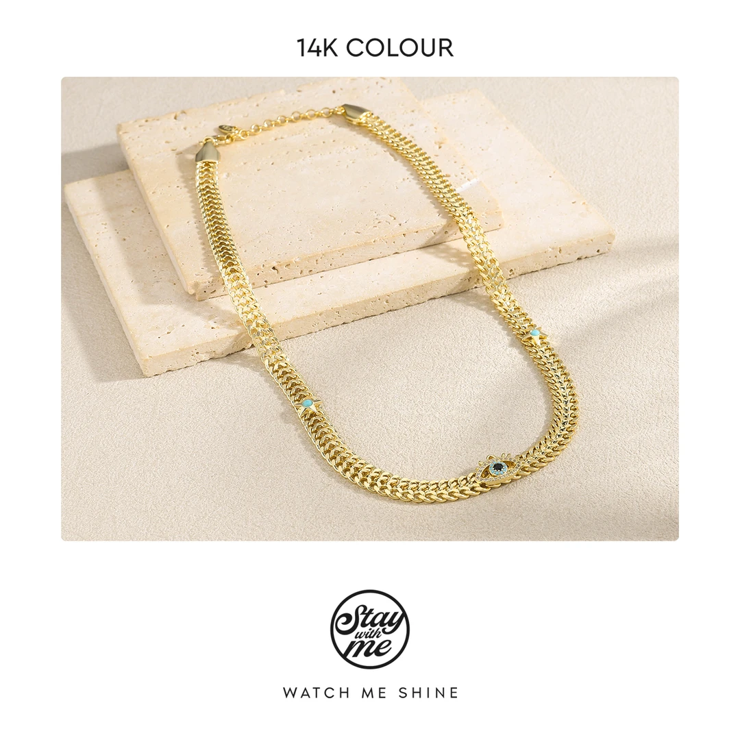 STAY WITH ME 铜合金合成锆石项链 小众设计nd0002项链