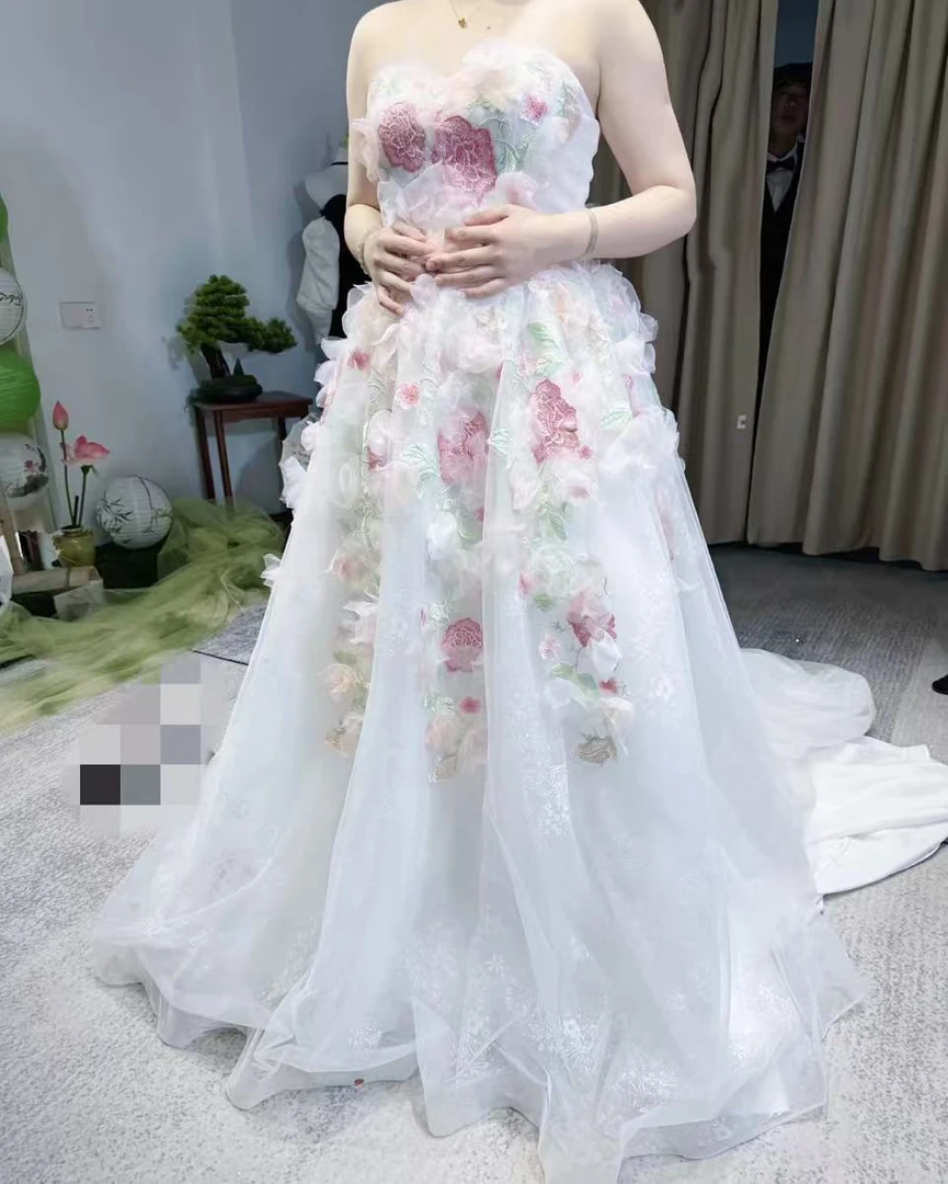 花仙子轻奢室内室外草坪轻纱蕾丝婚礼宴会结婚