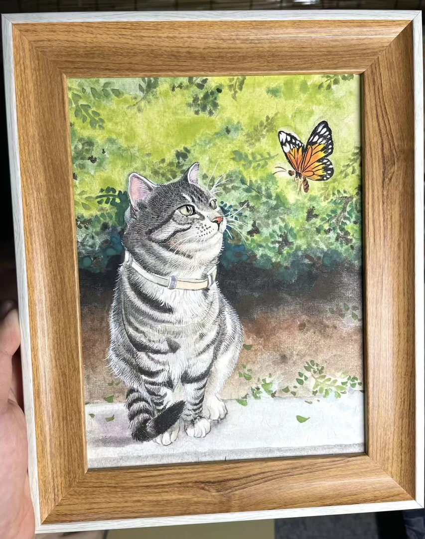 无品牌可爱猫咪装饰画适合客厅玄关卧室挂画