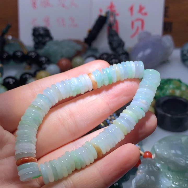 翡翠颈饰未镶嵌保真天然A货翡翠