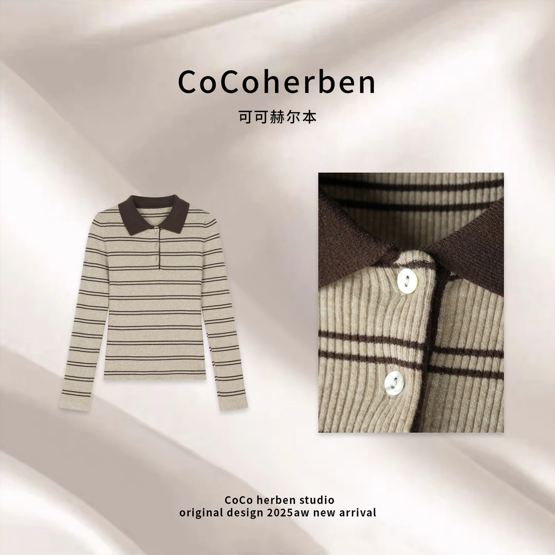 CocoHerben套头款针织厚款常规毛针织衫商务休闲针织衫打底HB1270