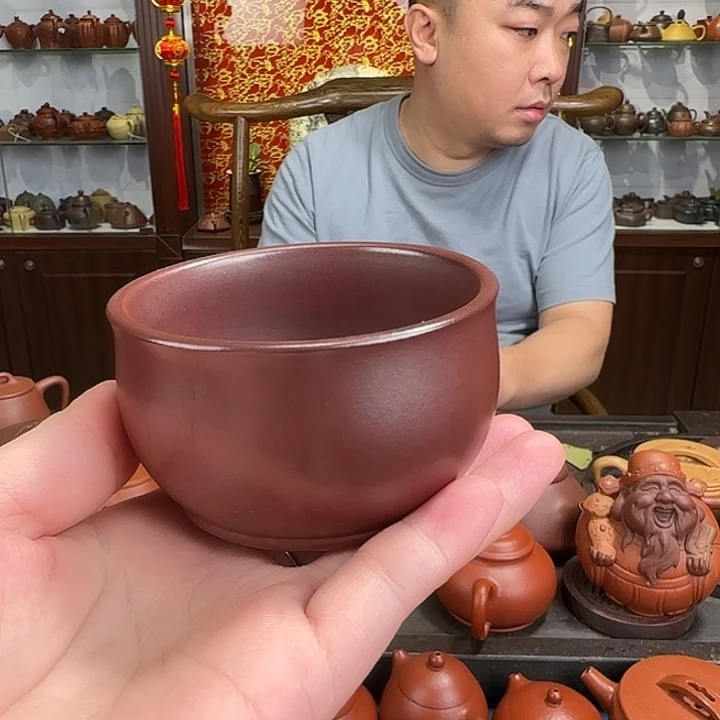 茶壶紫砂大口杯石红