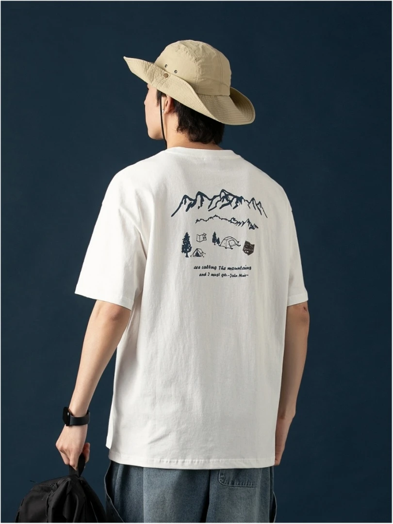 280g重磅纯棉短袖T恤男士圆领印花潮流宽松情侣百搭休闲复古夏季