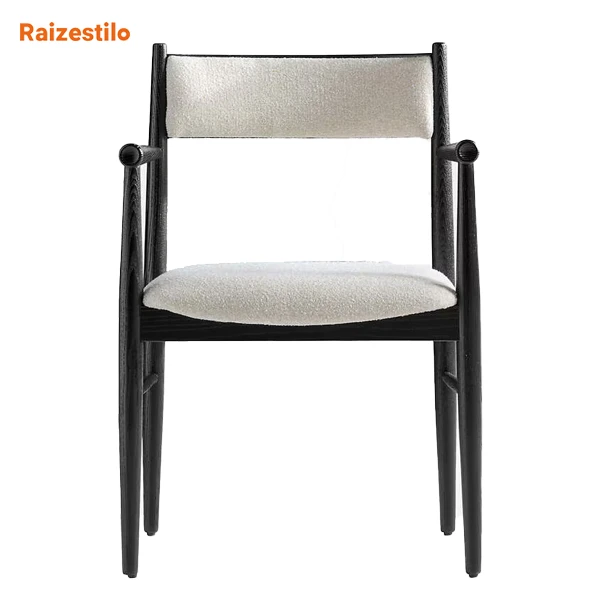 自然原木设计餐桌餐椅家用餐厅酒店家具简约书桌椅红橡实木餐椅