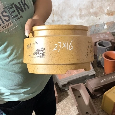 紫砂花盆手工制作