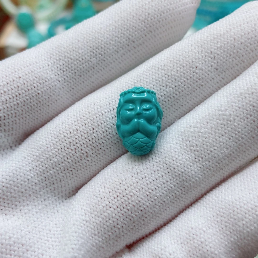 绿松石未镶嵌美人鱼