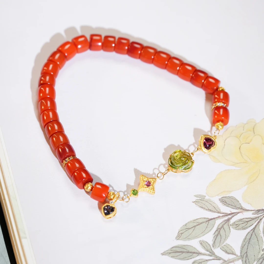 【东方十八岁】【洛桑】南红18K金设计款手串多样性发其一