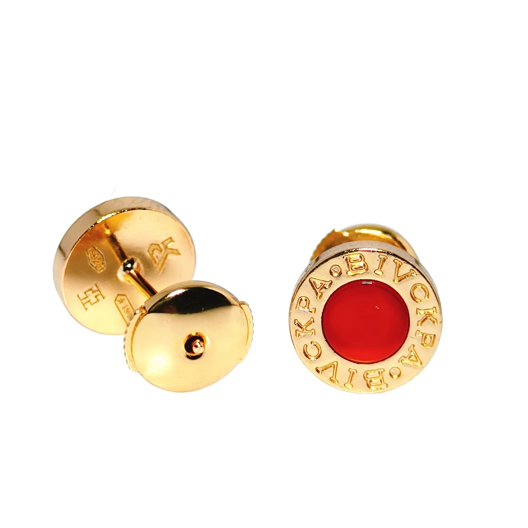 CK珠宝旗舰店 天然红玛瑙耳钉 男女同款耳环个性经典时尚高级感