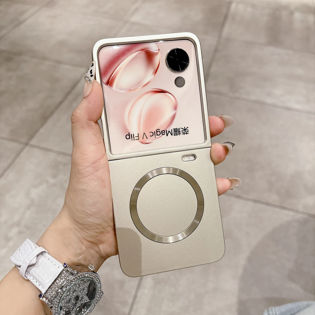 适用华为荣耀magicvflip折叠手机壳磁吸Flip超薄散热金属漆保护套