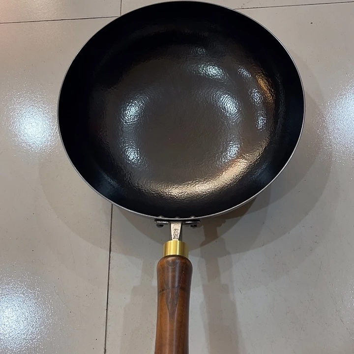 熟铁30圆底炒锅微瑕特价不退换