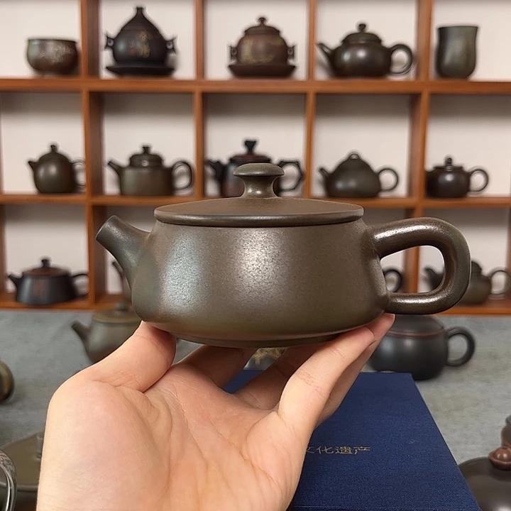壶柴烧坭兴陶茶壶180cc纯手工制作微瑕不退不换