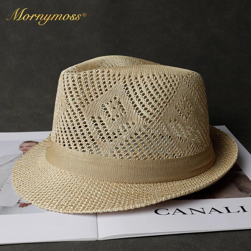 默尼密司品牌帽子男士夏季礼帽中老年人防晒遮阳帽透气凉帽网眼草