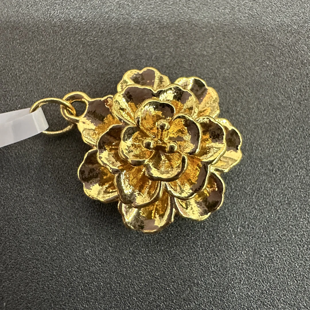 【夏夏专享】足金999 金色花朵ZP 0.48 攒金有道