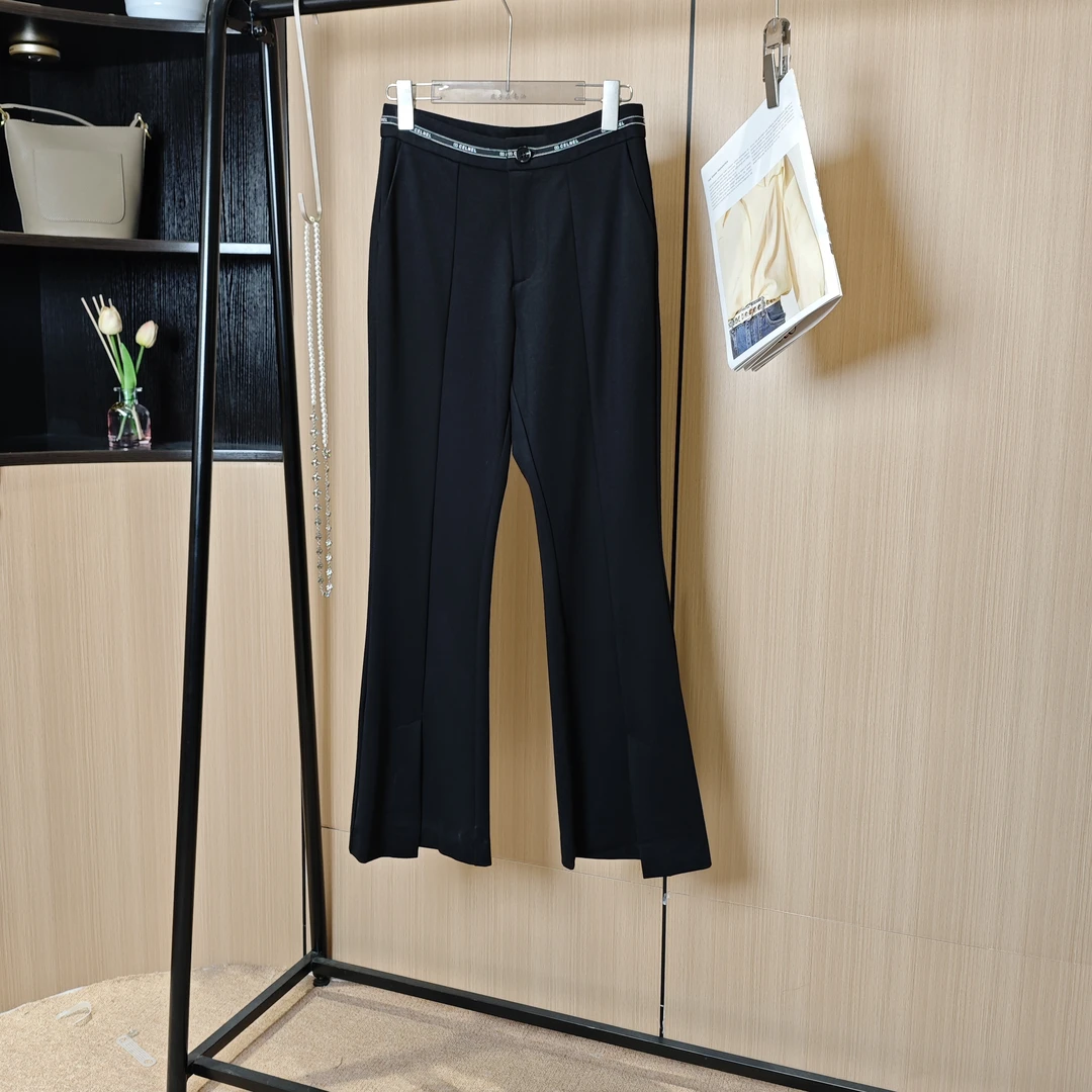 【燕子在南油】裤长101春夏季新款简约微喇休闲长裤3584