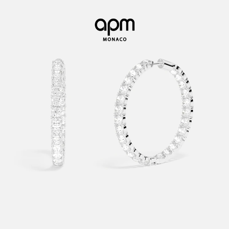 [新品]APM Monaco大号方形环状耳环高级设计感耳饰礼物