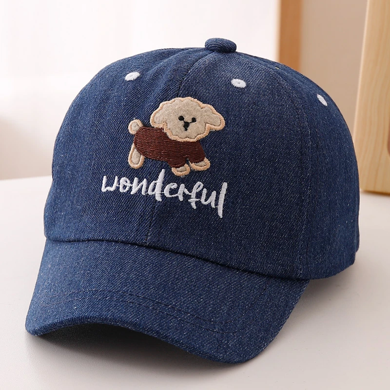 儿童韩版洋气可爱休闲鸭舌棒球帽子潮1-2岁3男宝女宝刺绣太阳帽春