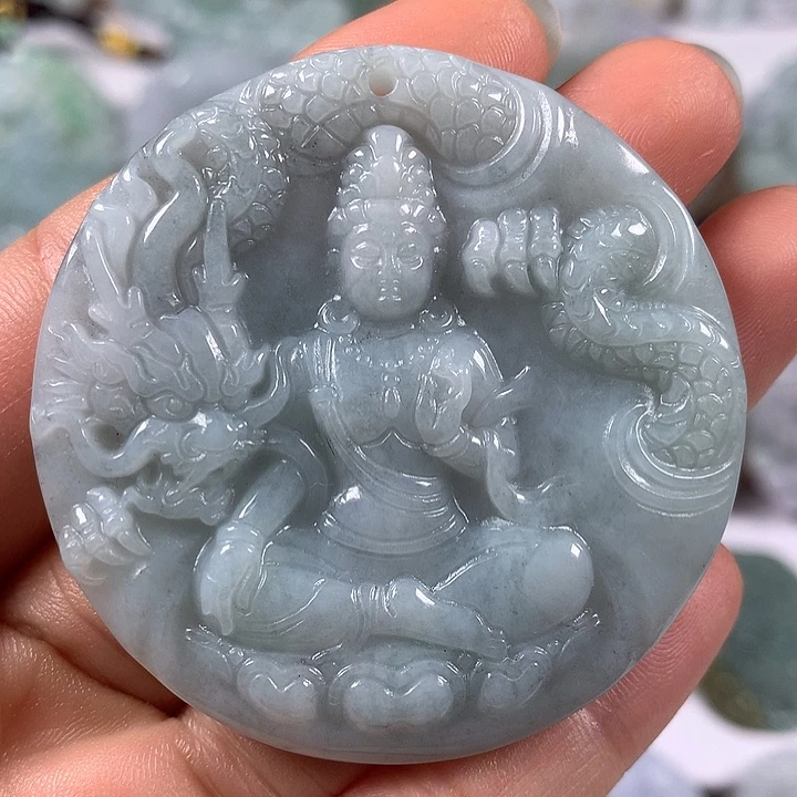 颈饰未镶嵌翡翠玉龙观音福利