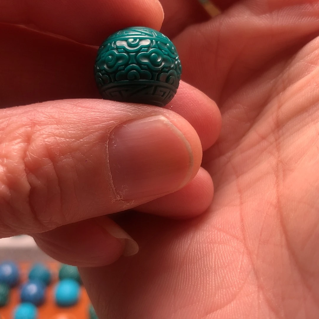 琉璃颈饰J****.地狱色15mm云纹