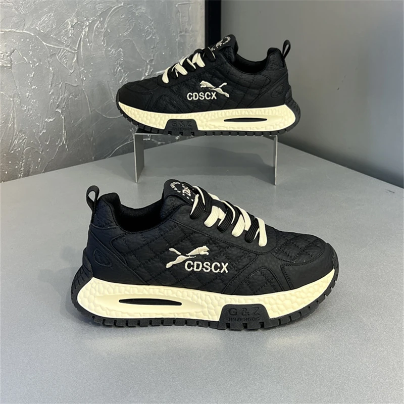 男鞋2025秋冬季新款潮流时尚休闲鞋厚底增高低帮百搭男士运动鞋子