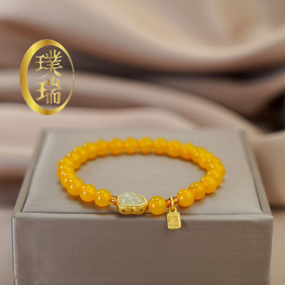 黄玛瑙配玉髓葫芦 多样性发一 SL355