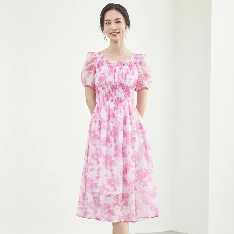 【品牌折扣】佳人苑连衣裙夏季新款J429086
