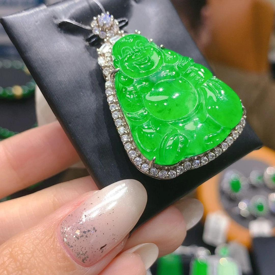 【闪购商品】颈饰银S925镶嵌翡翠4柒姐