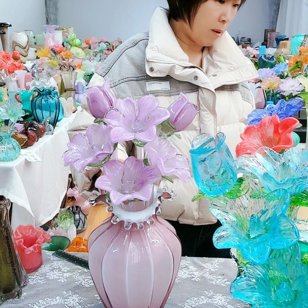 安妮家居琉璃花瓶摆件