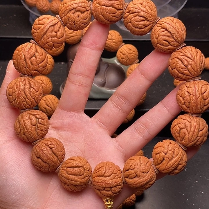 手串桃核金丝龙珠22手持