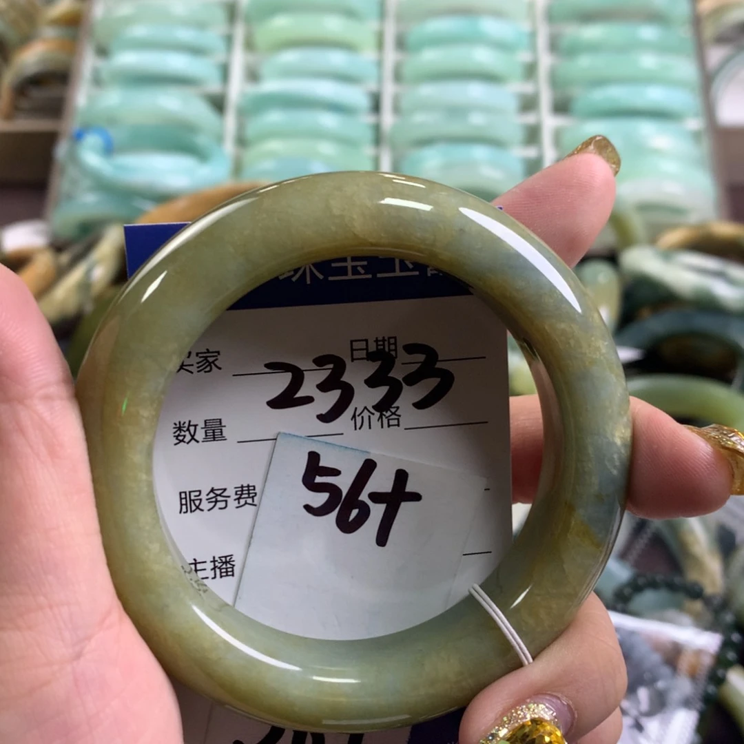 蛇纹石玉手镯未镶嵌2333