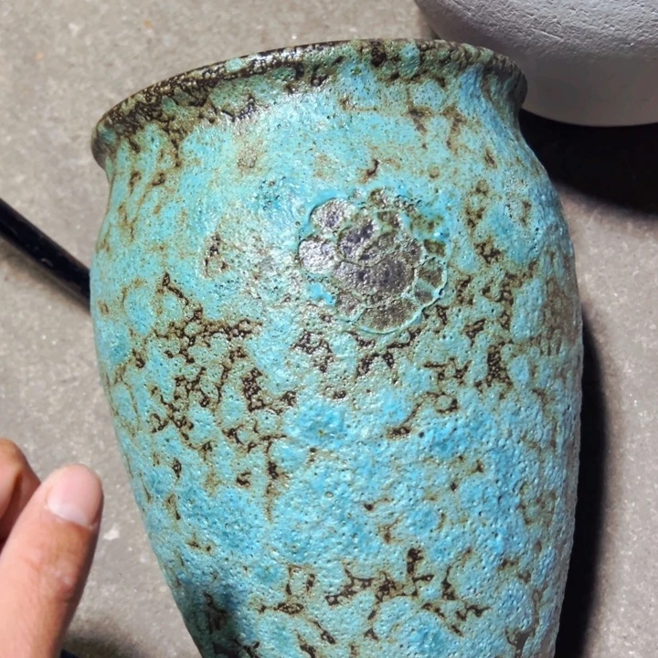 紫砂花盆高28口20瑕疵