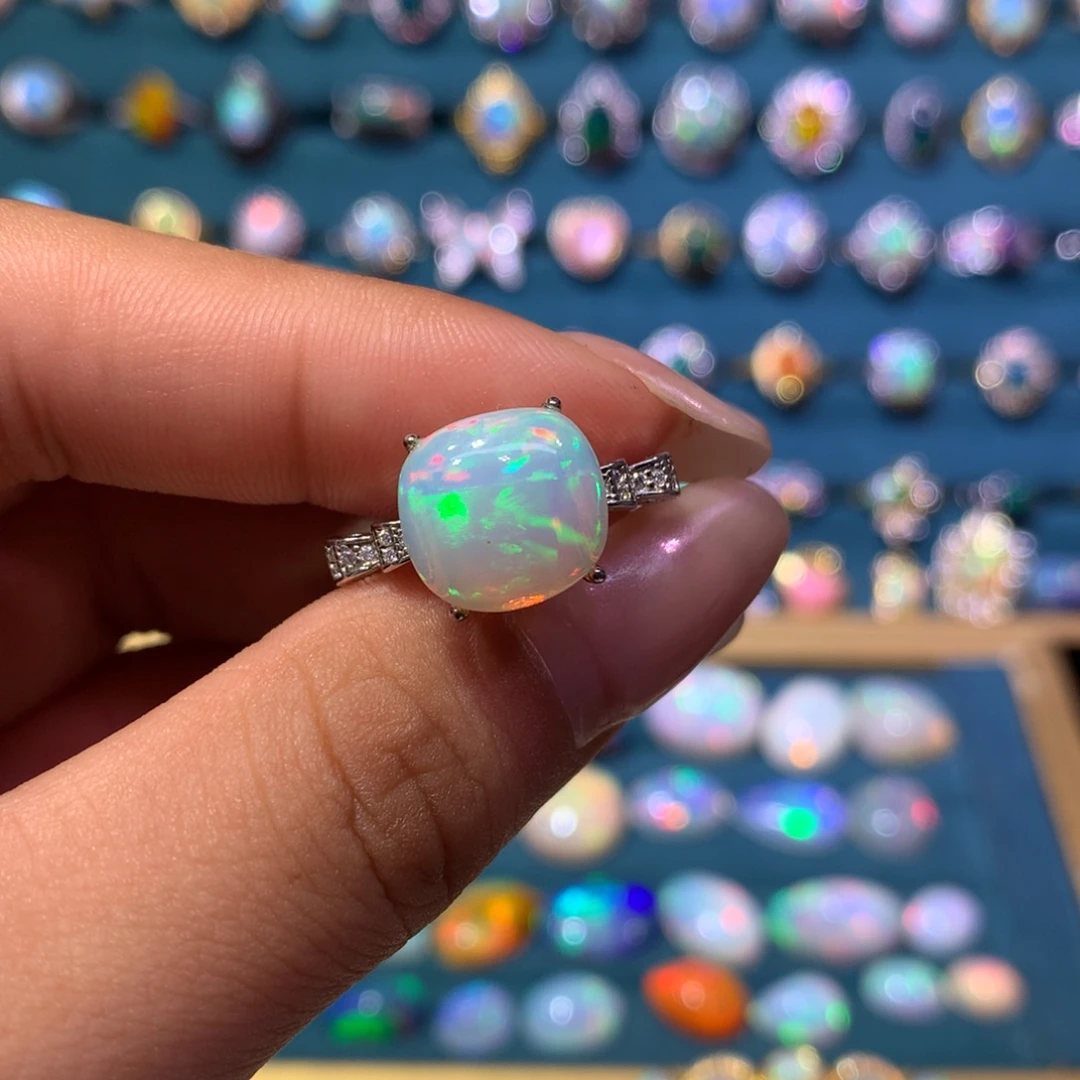 欧泊银S925镶嵌戒指款