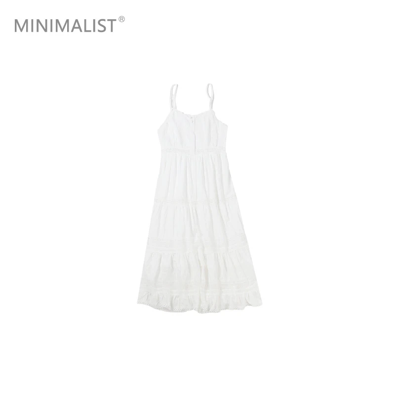 极限民《铃兰》春季欧若风浪漫镂空度假初恋风吊带连衣裙F5101F0717