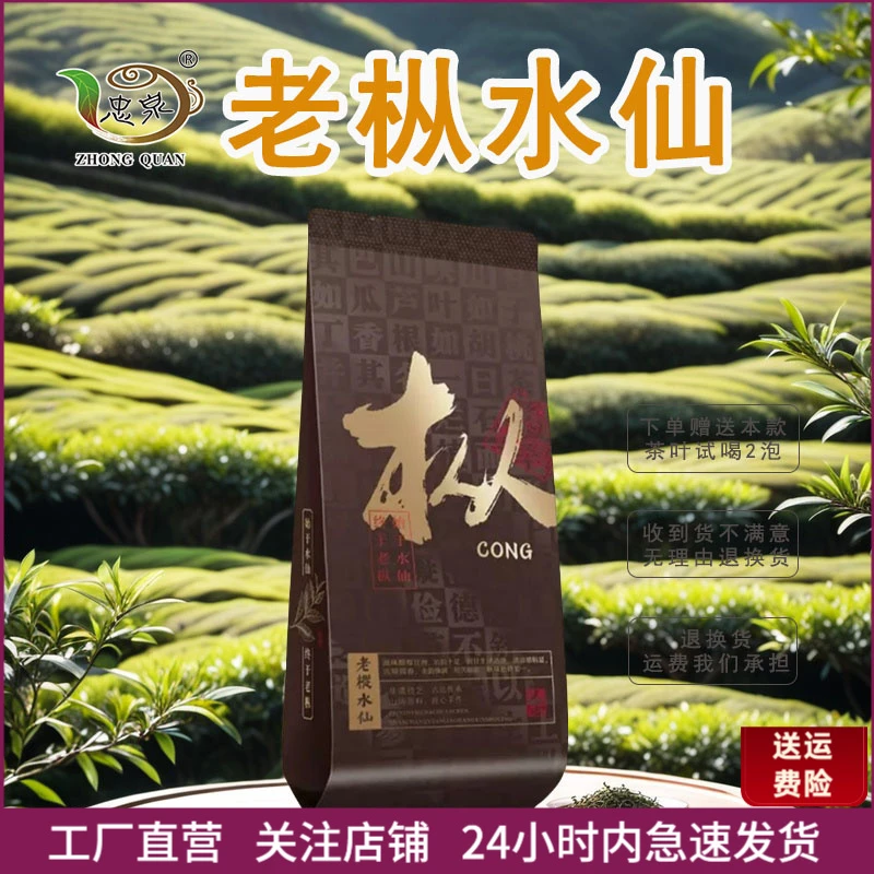 忠泉老枞水仙茶武夷大红袍兰花香乌龙茶2025年送礼茶叶独立小包装