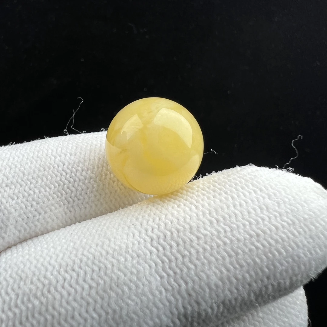 R6552天然原矿俄料蜜蜡 单珠 15.7mm支持复检