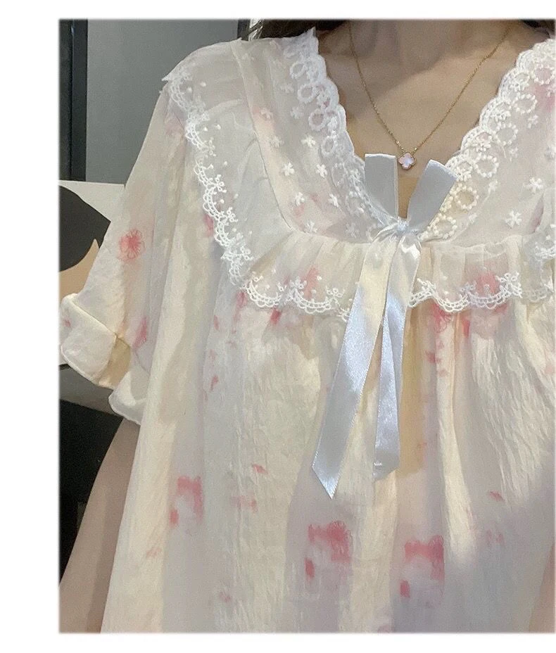 编号100-199专柜撤柜款可爱睡衣女春秋季短袖高级感家居服套装