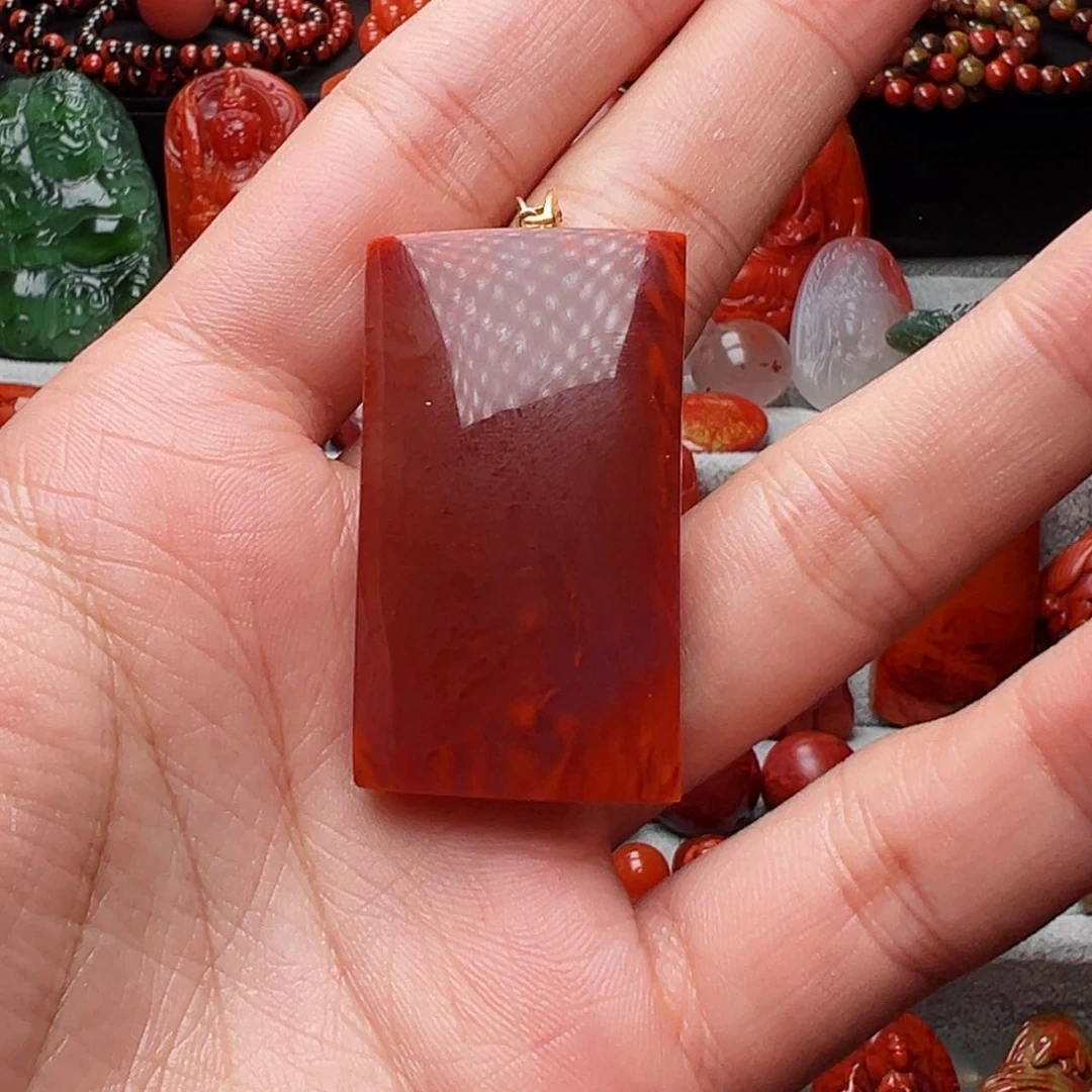 【闪购商品】南红玛瑙珠宝奇石18K金镶嵌S****赁