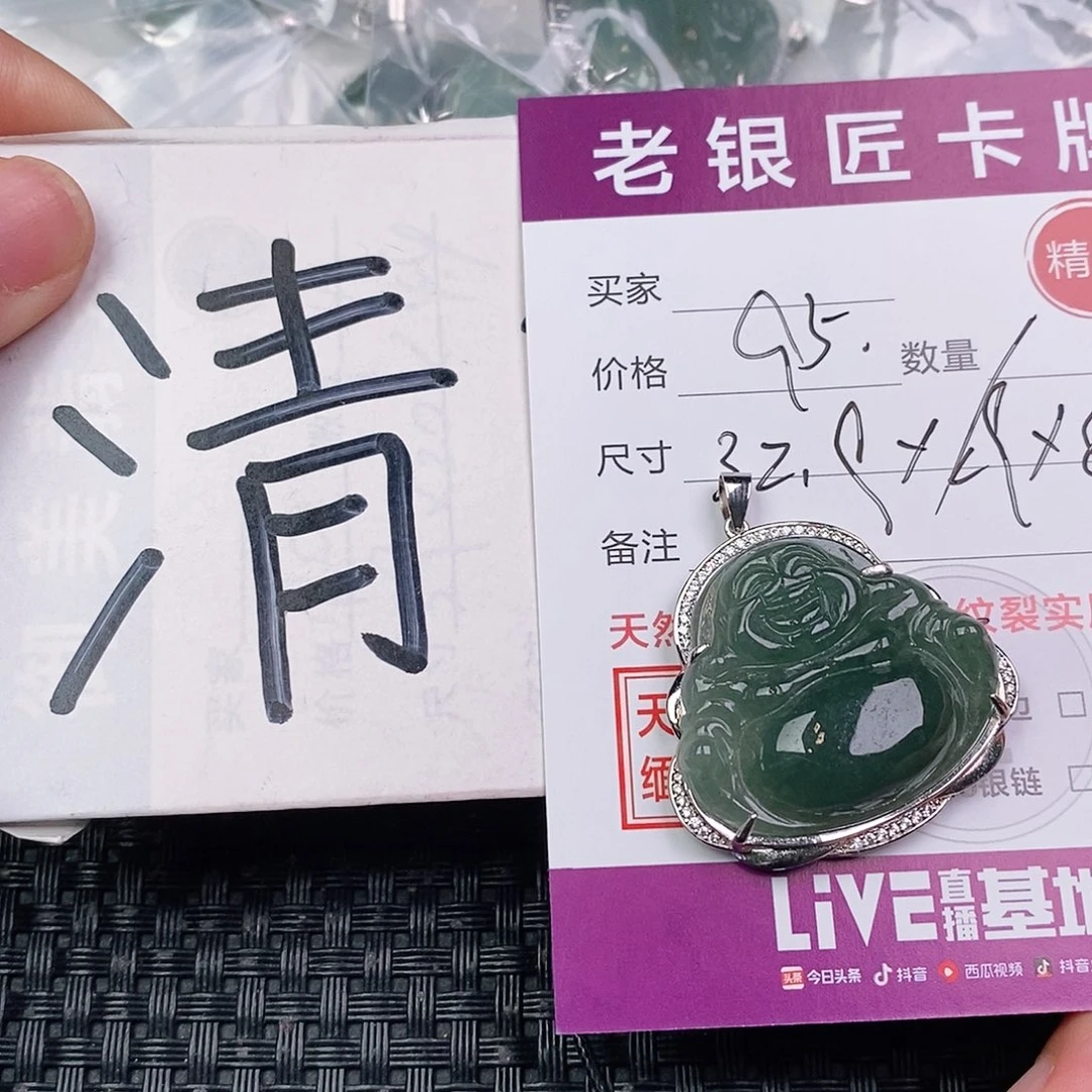 翡翠银S925镶嵌颈饰