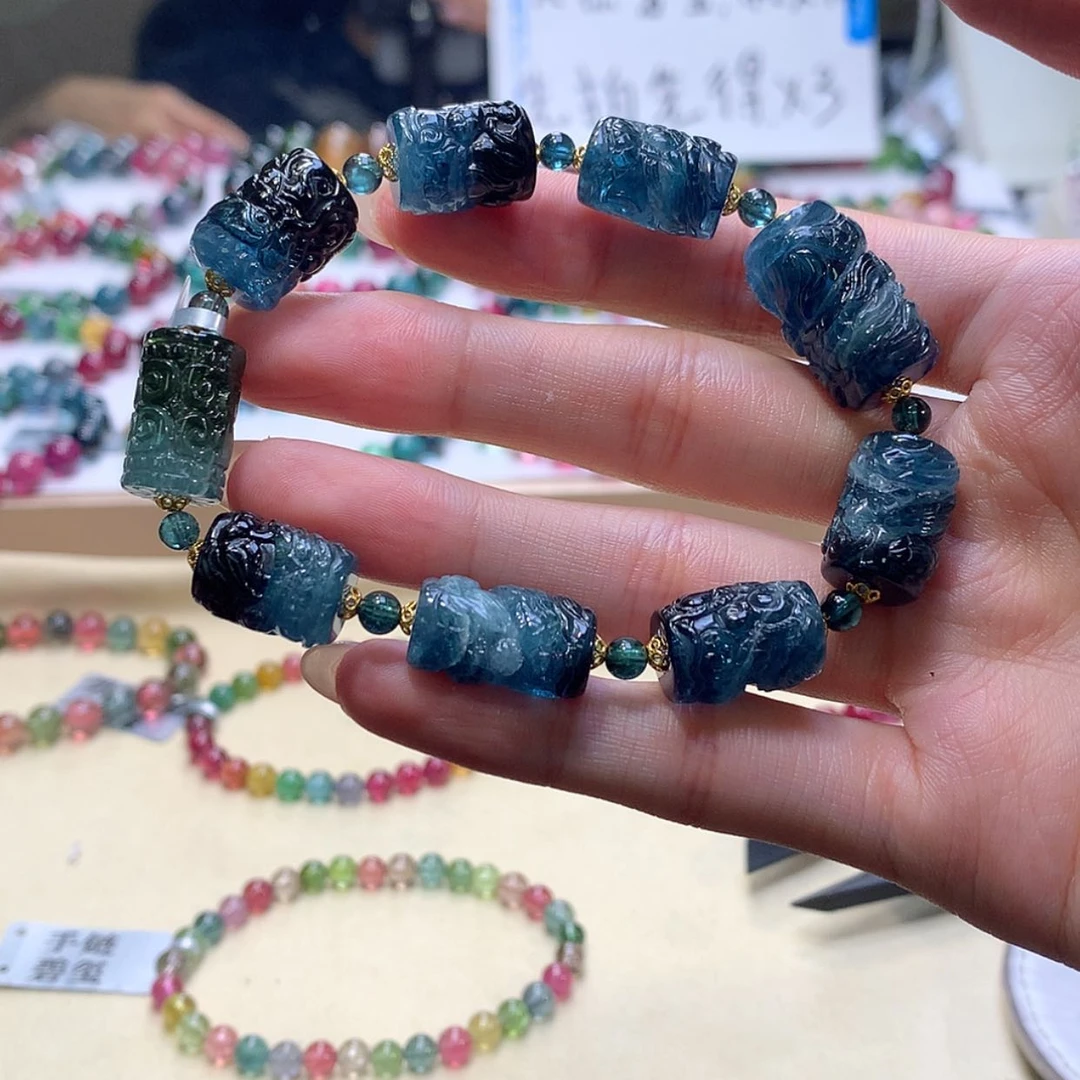 【闪购商品】手链18K金镶嵌碧玺碧玺