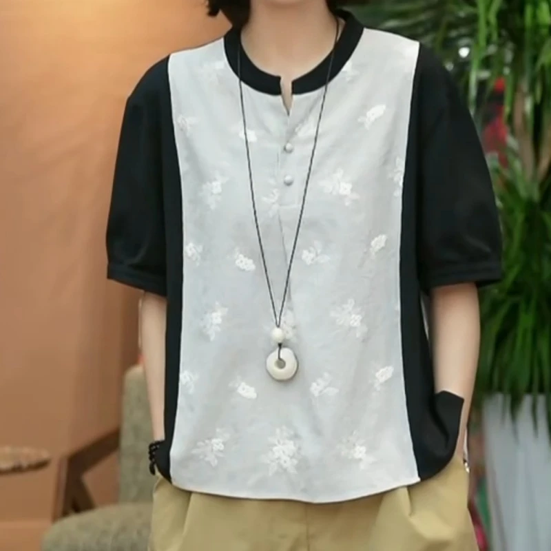 【林中雾】洋气轻奢温婉大方衣服女装潮流百搭休闲短衬衫LK2504809
