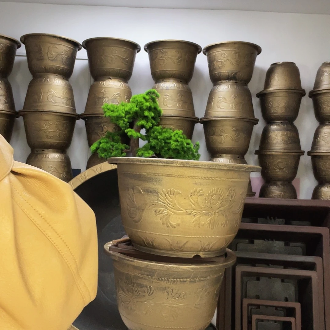 2个83盆栽！有孔紫砂色！