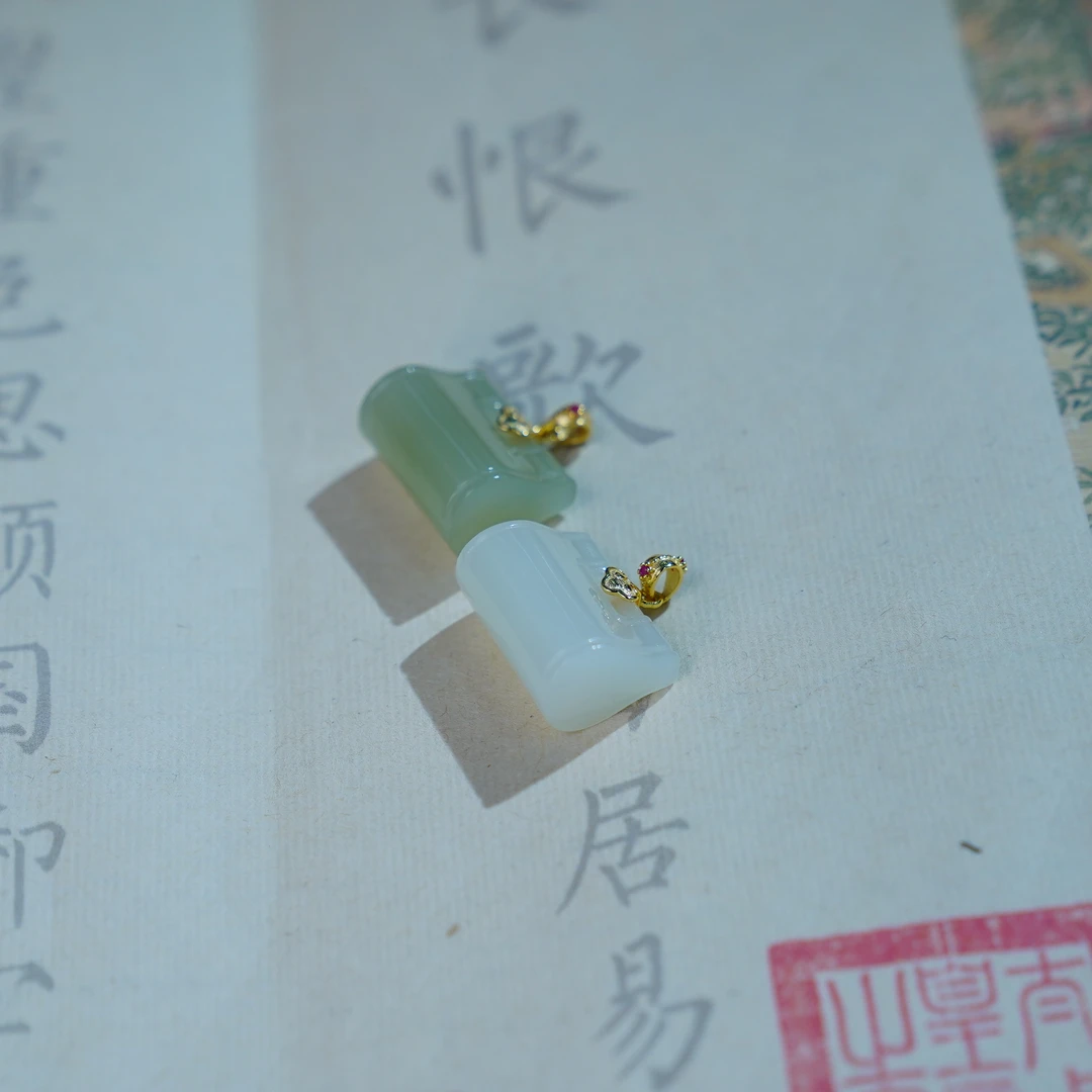 【睿泽赏宝】S925和田玉晴水吊坠（多样性发一）15*20*10mm KL0010008