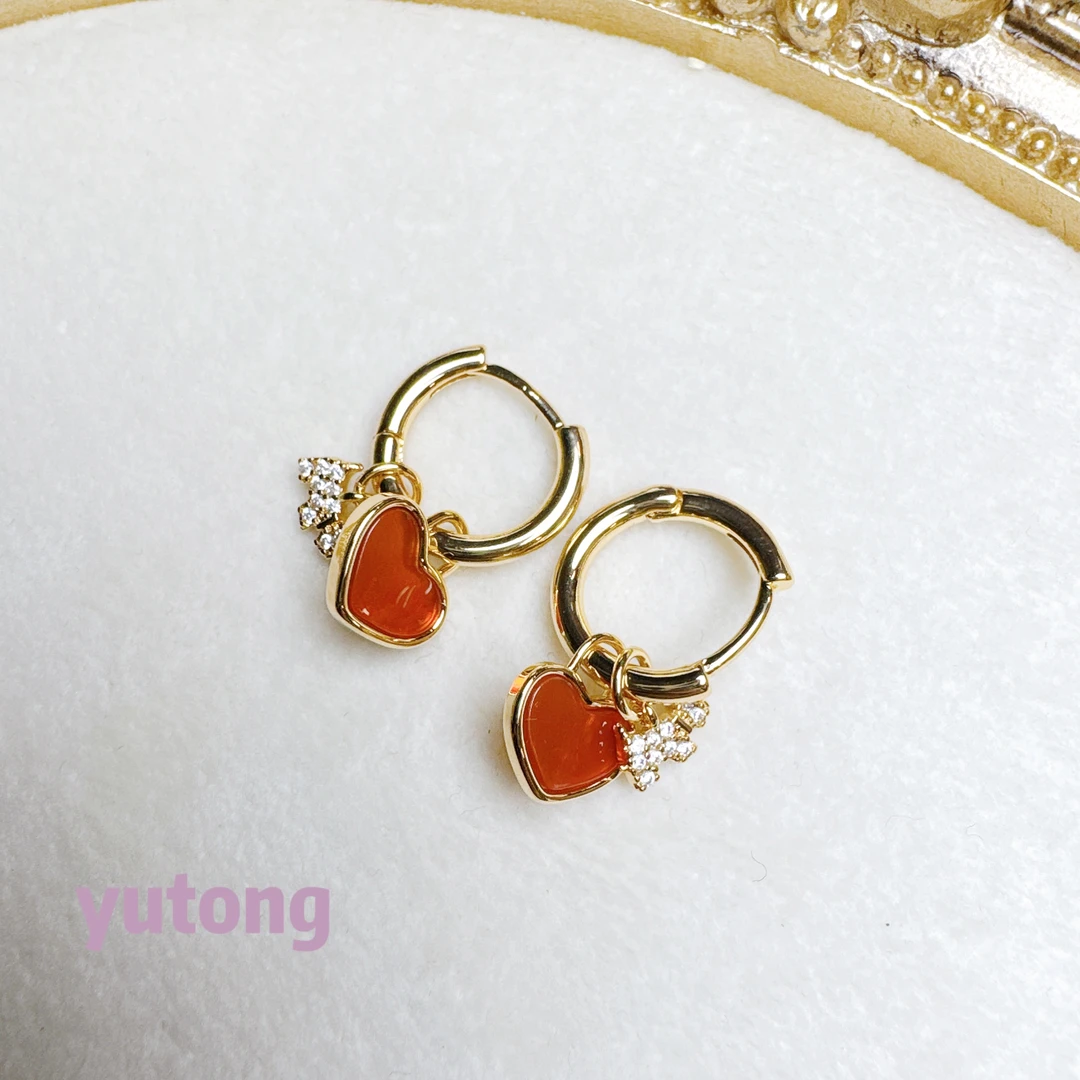 铜合金锆石耳饰 【雨桐轻奢饰品】设计款耳环YT00052