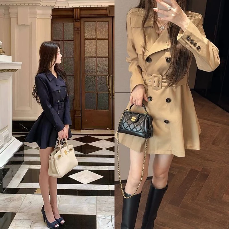 【mimius】P 英伦风设计感收腰气质风衣(含腰带)G07440