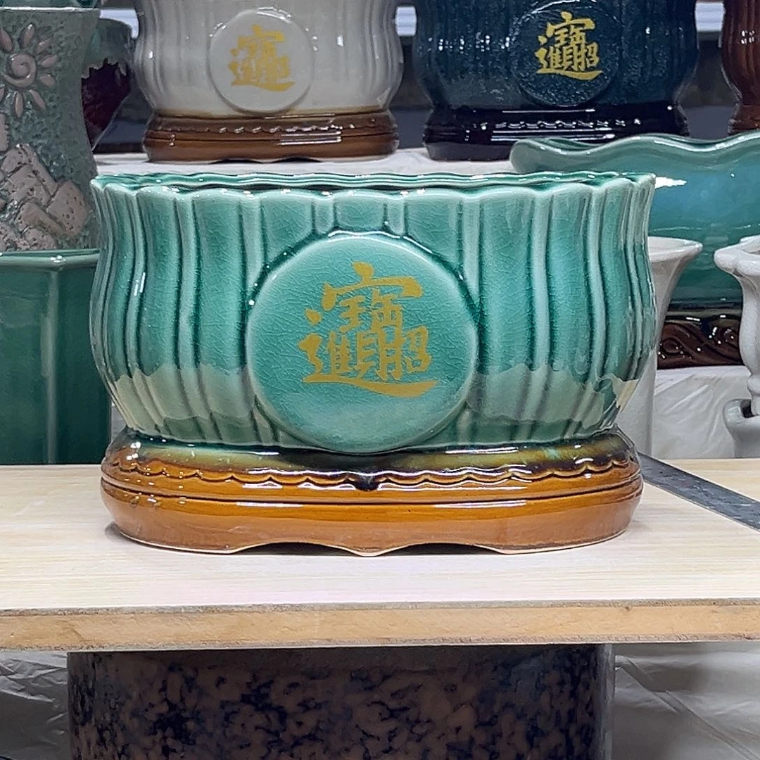 陶瓷绿植多肉微瑕花盆口径23*17*14