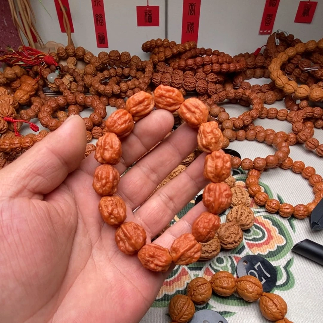文玩核桃手串金蟾1.5