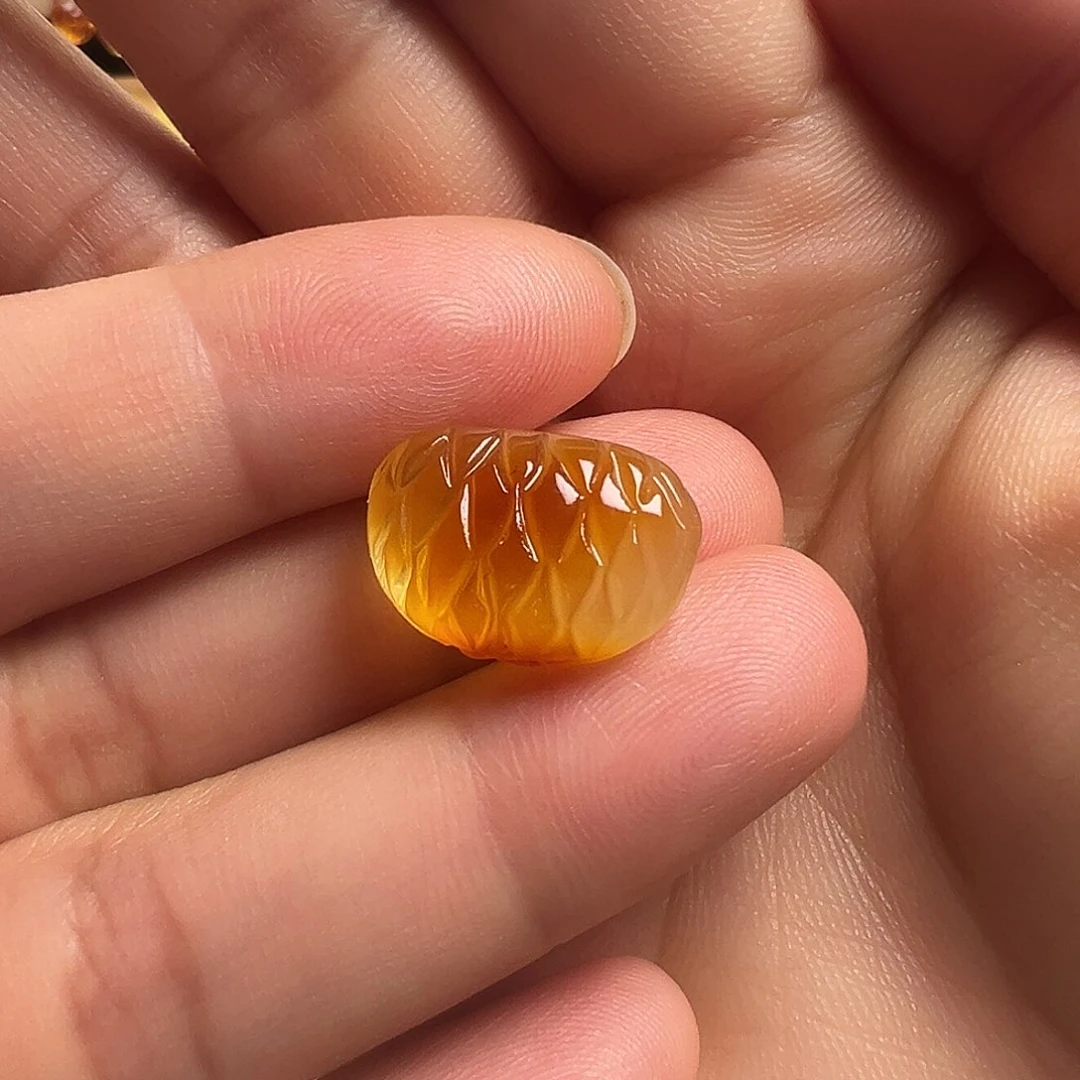 蜜蜡颈饰未镶嵌橘子瓣（打孔不退换）