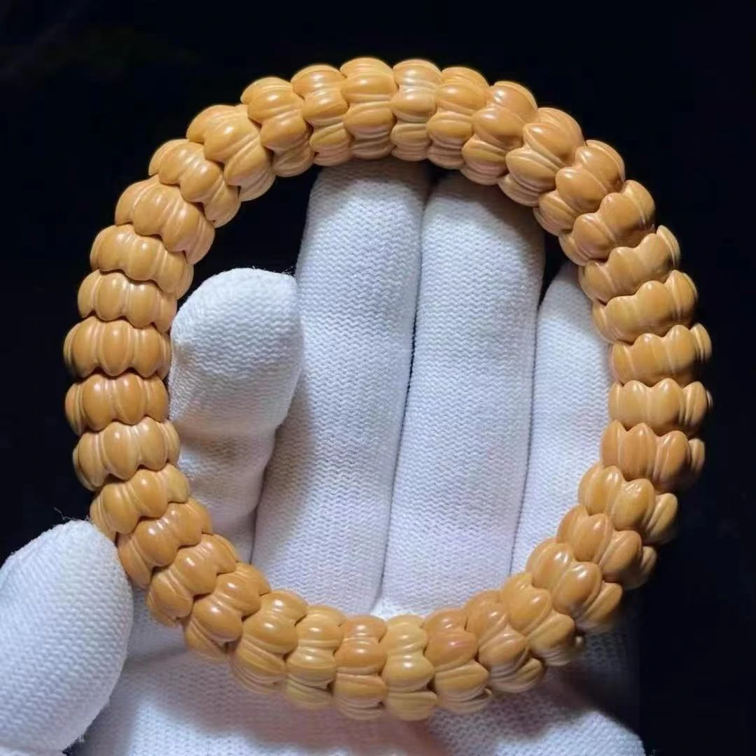 莲花猴头核桃雕刻手串师傅手工镂空工艺 文玩好物