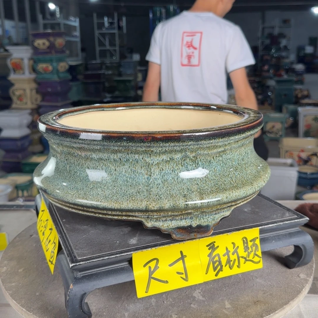 一风堂石湾花盆  内25*9