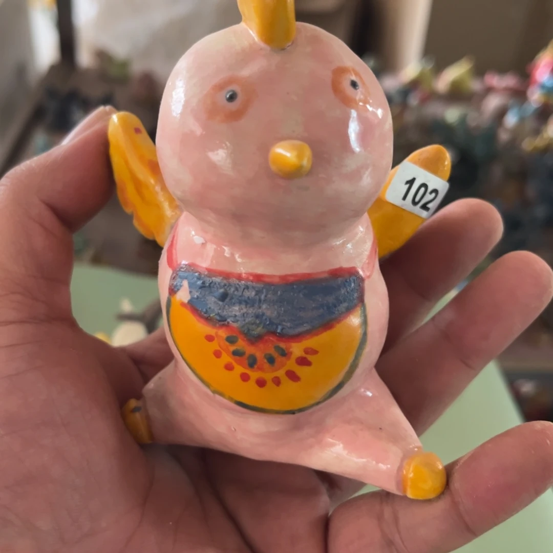 摆件纯手工抽象陶瓷摆件微瑕102