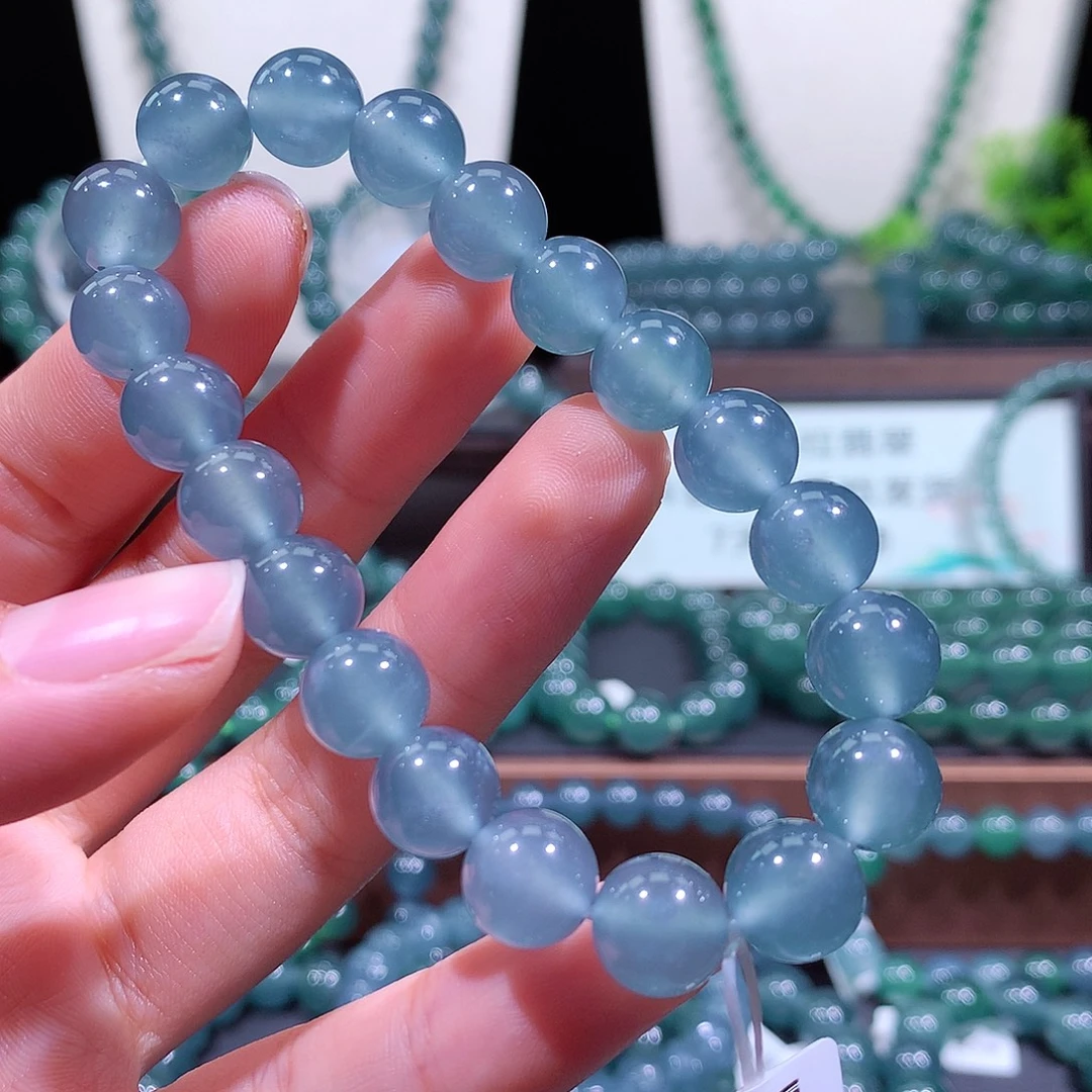 翡翠未镶嵌手链天然a货翡翠手串10